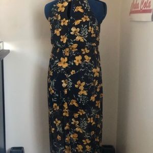NavyBlue Floral Dress